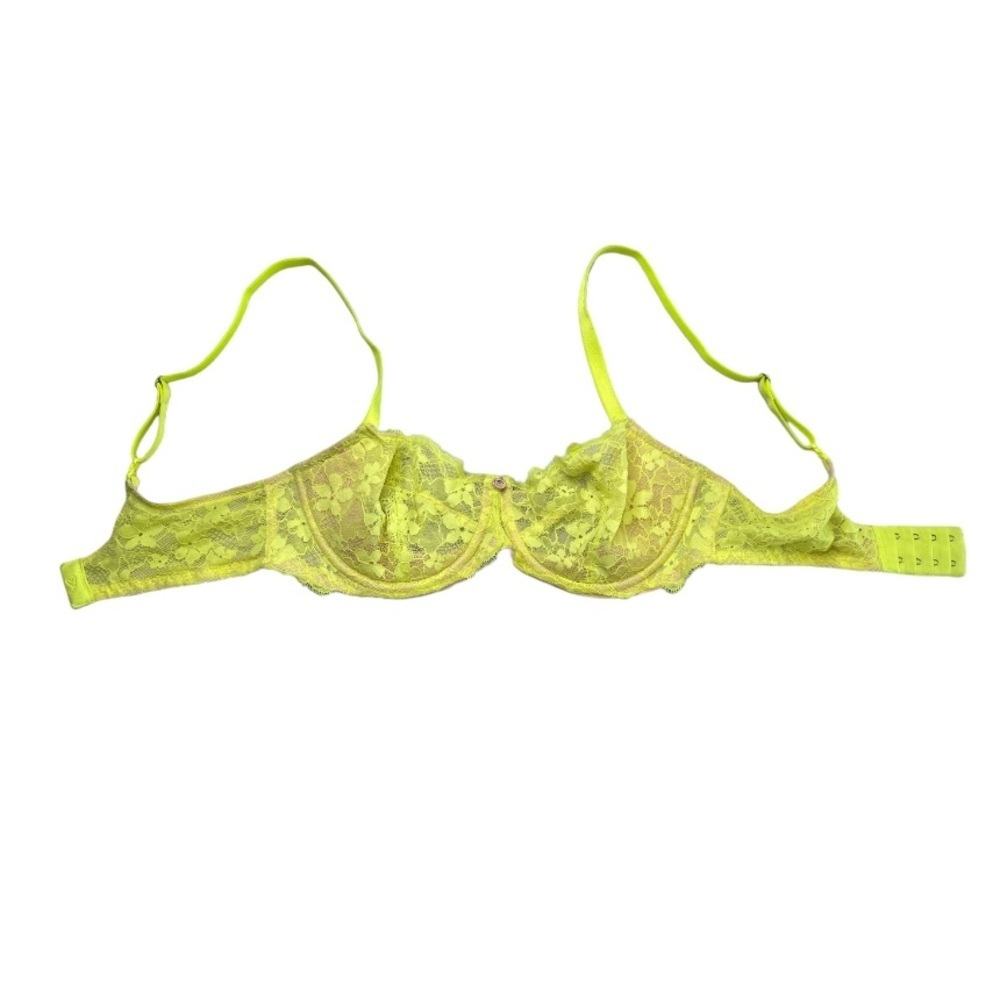 Victoria Secret Neon Green Laced Bra - Picture 7 of 10